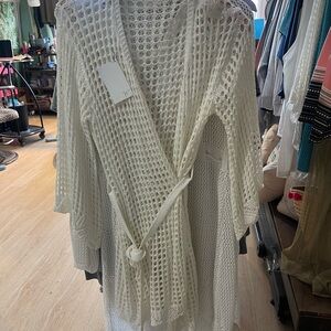 White Knit Cover-Up